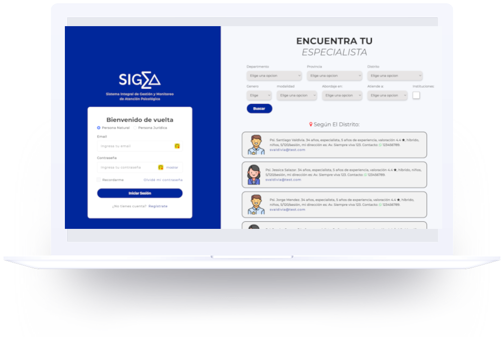 Sigma - Sistema Integral de Gestión y Monitoreo de Atención Psicológica
